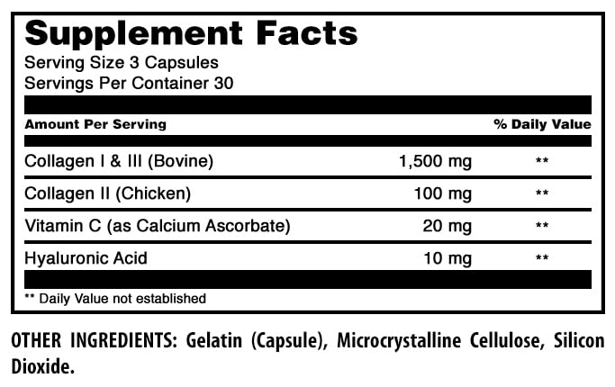 Amazing Formulas Advanced Collagen Supplement | Collagen Type I, II & III with Vitamin C & Hyaluronic | 1600 Mg Per Serving | 90 Capsules | Non-GMO | Gluten-Free | Made in USA Amazing Nutrition uk supplements