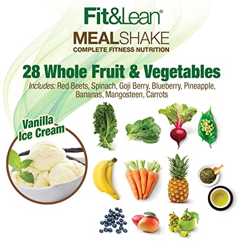 Fit & Lean Meal Shake, Fat Burning Meal Replacement, Protein, Fiber, Probiotics, Vanilla Fit & Lean uk supplements
