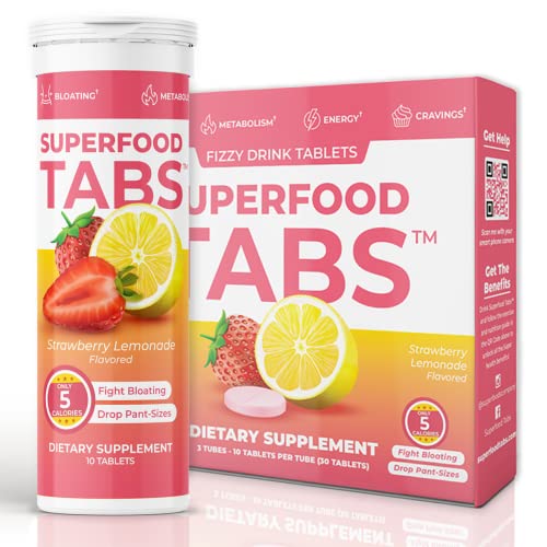 Superfood Tabs Detox Cleanse Drink - Fizzy Nutrition Supplement for Women and Men skinnytabs uk supplements