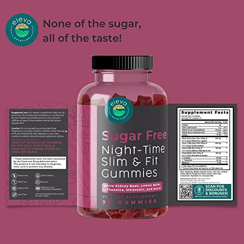 Eleva Nutrition Sugar-Free Night-Time Slimming Gummies - Keto Friendly Hunger Suppressant Eleva Nutrition uk supplements