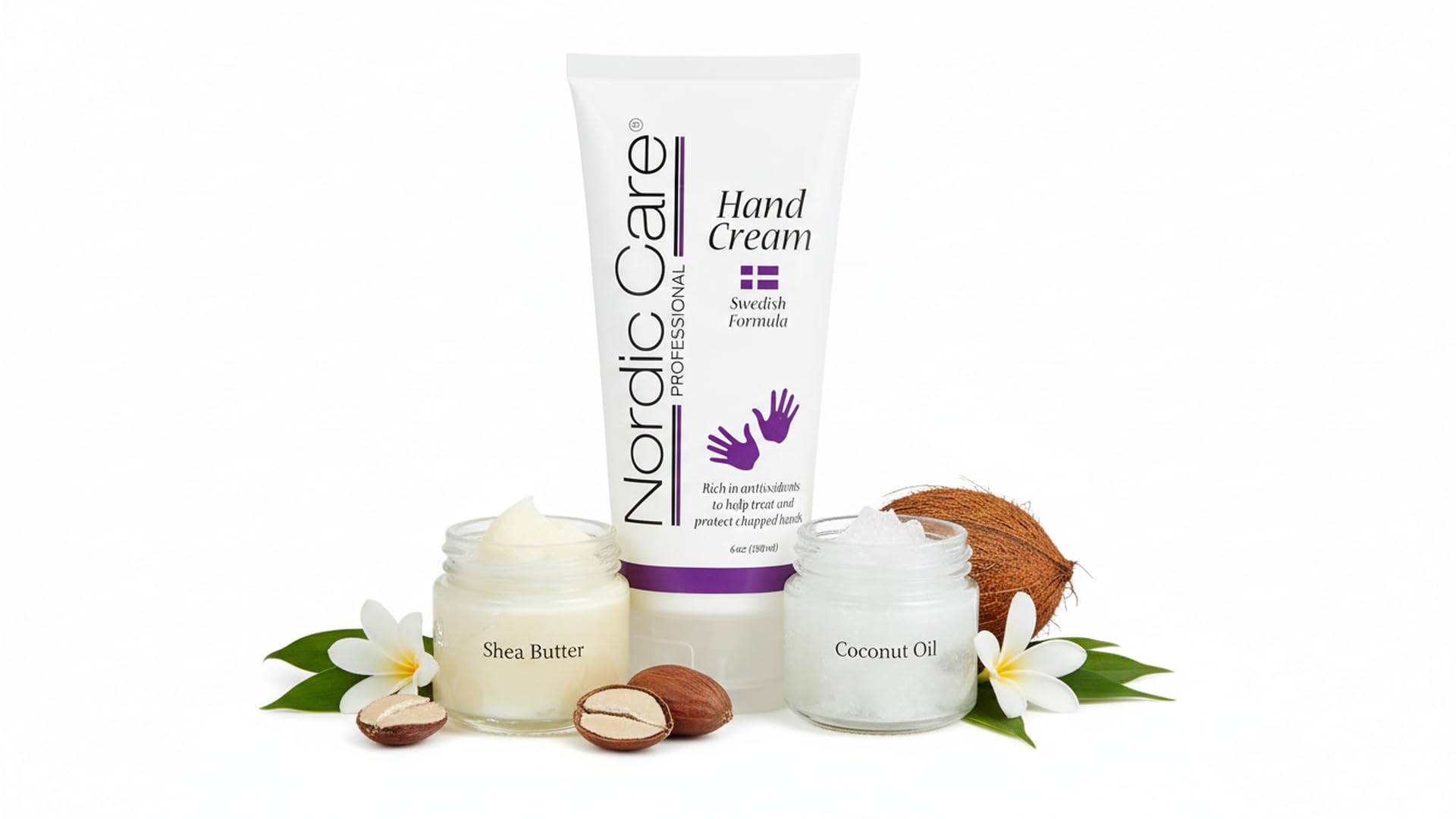 Nordic Care Hand Cream, 6 oz. | Shea Butter Hand Lotion for Dry Hands and Cracked Skin | Paraben & Lanolin-free | Essential Oils, Vitamin A & E, Squalane & Lavender Nordic Care uk supplements