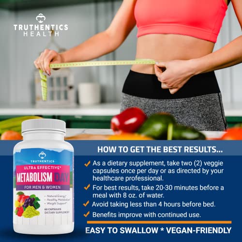 TRUTHENTICS Metabolism Booster for Women & Men - Natural Appetite Suppressant TRUTHENTICS uk supplements