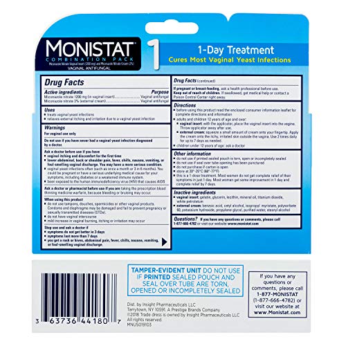 MONISTAT 1-Dose Yeast Infection Treatment, 1 Ovule Insert & External Itch Cream Monistat uk supplements