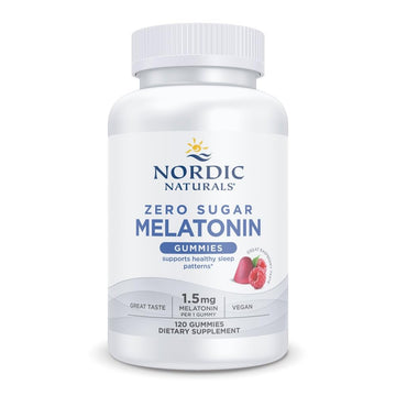 Nordic Naturals Zero Sugar Melatonin Gummies, Raspberry - 120 Gummies - 1.5 mg Melatonin - Great Taste - Restful Sleep, Antioxidant Support - Non-GMO, Vegan - 120 Servings Nordic Naturals uk supplements