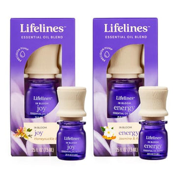 Lifelines Essential Oil Blend 2-Pack, in Bloom: Energy & Joy Oils for Essential Oil Diffuser Lifelines uk supplements