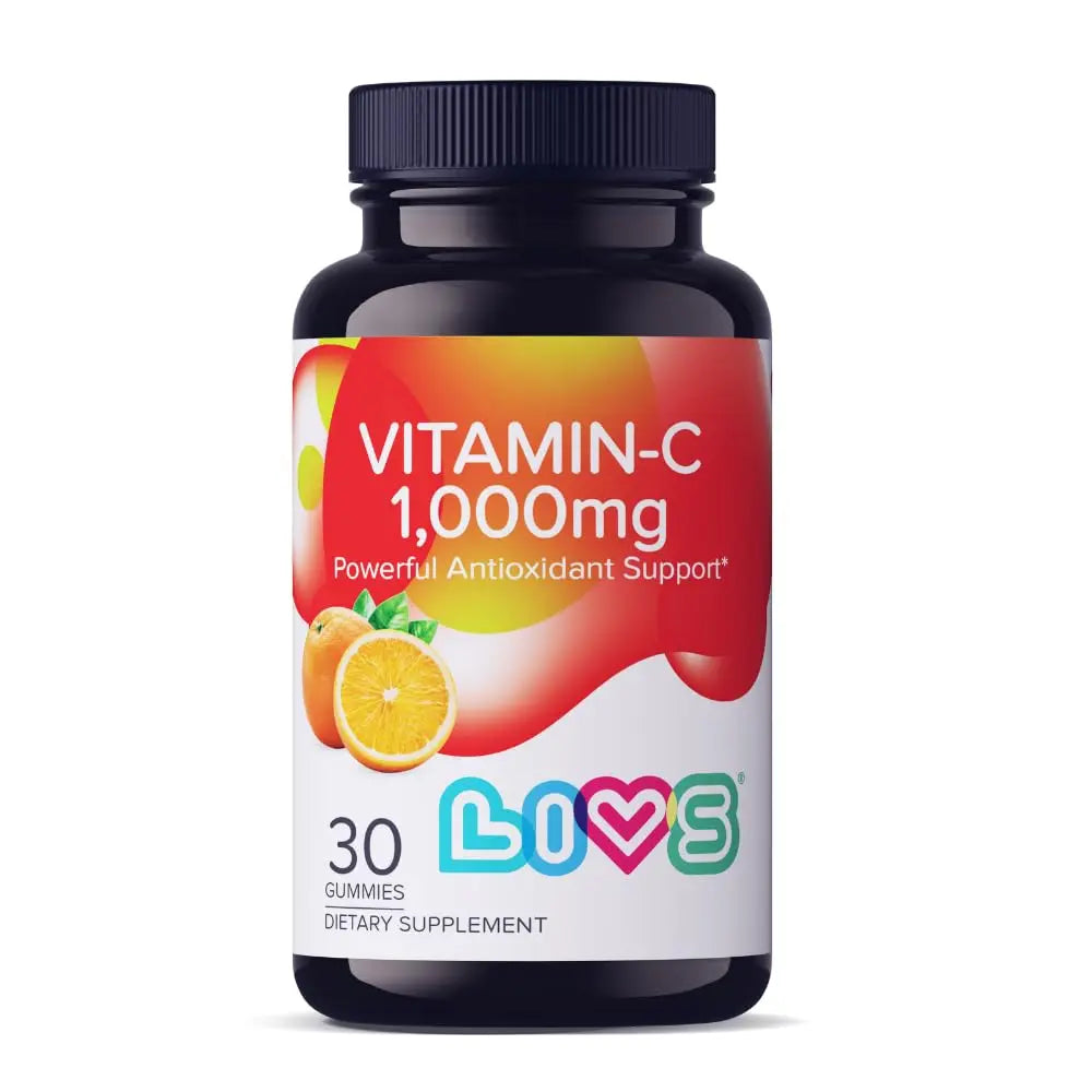 Vitamin C 1000mg Gummies for Kids & Adults |Antioxidant & Immune Support Supplement | Vegan Multivitamin for Hair, Skin & Nails LIVS uk supplements