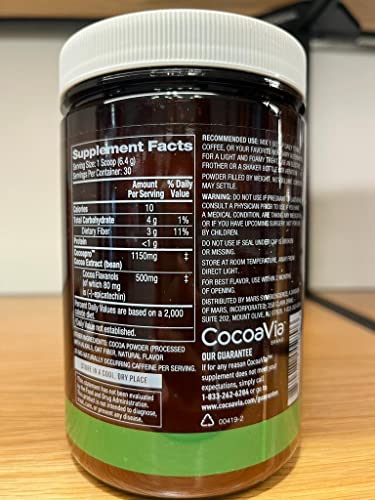 CocoaVia Cardio Health Cocoa Powder, 60 Servings, 500mg Cocoa Flavanols CocoaVia uk supplements