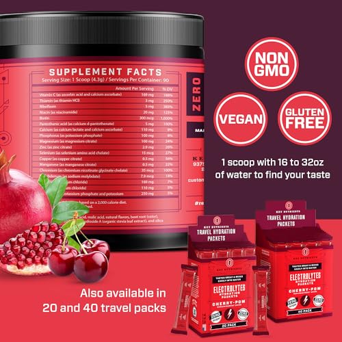 KEY NUTRIENTS Multivitamin Electrolytes Powder No Sugar - Sweet Cherry Pom Electroly KEY NUTRIENTS uk supplements