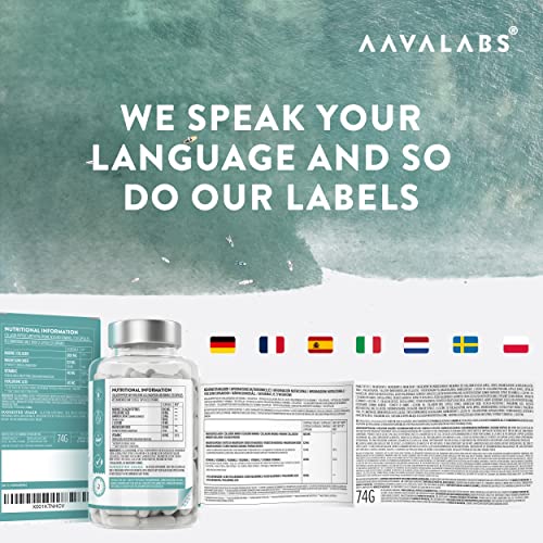 Marine Collagen Tablets for Women and Men with Hyaluronic Acid, Natural Vitamin C & Magnesium - with Pure Collagen peptides AAVALABS uk supplements