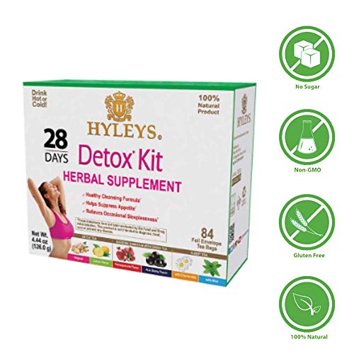 Hyleys Detox Tea for Cleanse and Weight Loss - 28 Day Kit - 84 Tea Bags (9 Pack) HYLEYS uk supplements