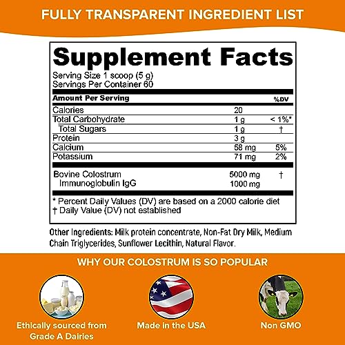 Pure Velvet Colostrum Powder for Gut Health, Bloating, Hair Growth, Immune Support Pure Velvet uk supplements