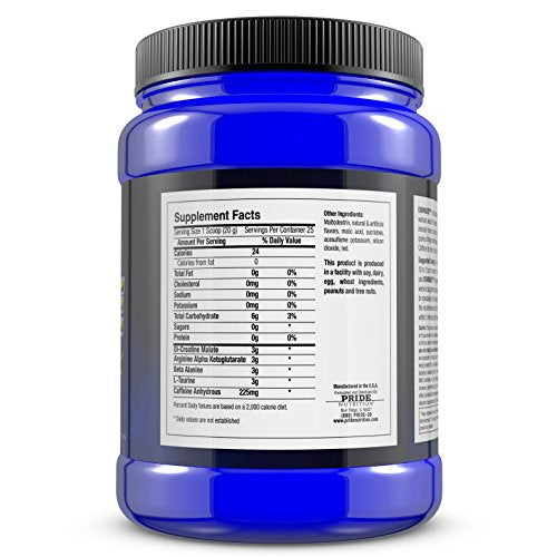 Pride Nutrition Dominate X Pre Workout Supplement - 500g Nitric Oxide & Creatine Pre Pride Nutrition uk supplements