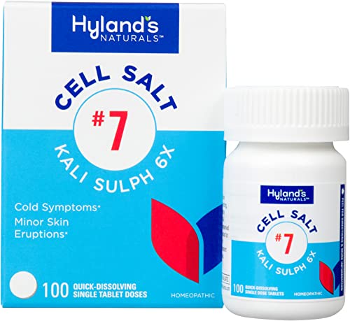 Hyland's Naturals No. 7 Cell Salt Kali Sulph 6X Tablets, Cystic Acne and Acne Scare Treatment Hyland's uk supplements