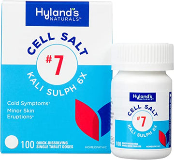 Hyland's Naturals No. 7 Cell Salt Kali Sulph 6X Tablets, Cystic Acne and Acne Scare Treatment Hyland's uk supplements
