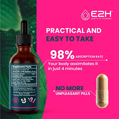 E2H Uric Acid Support Supplement - Tart Cherry and Devil’s Claw - Supports Uric Acid Health E2H EARTH TO HUMANS uk supplements