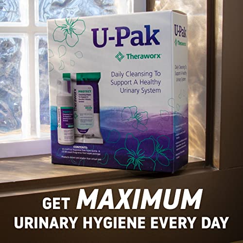 Theraworx Protect U-Pak 60-Ct Wipes & Hygiene Foam 3.4 oz for Urinary Health (Pack of 1) THERAWORX PROTECT uk supplements