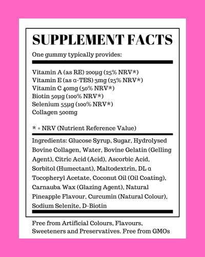 Collagen Gummies with Vitamins for Women Men Adults - Skin, Hair, Nail & Cartilage Health Pure Food Supplements uk supplements