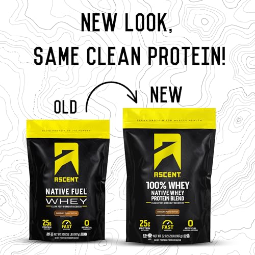 Ascent 100% Whey Protein Powder - Post Workout Whey Protein Isolate, Zero Artificial Ascent uk supplements