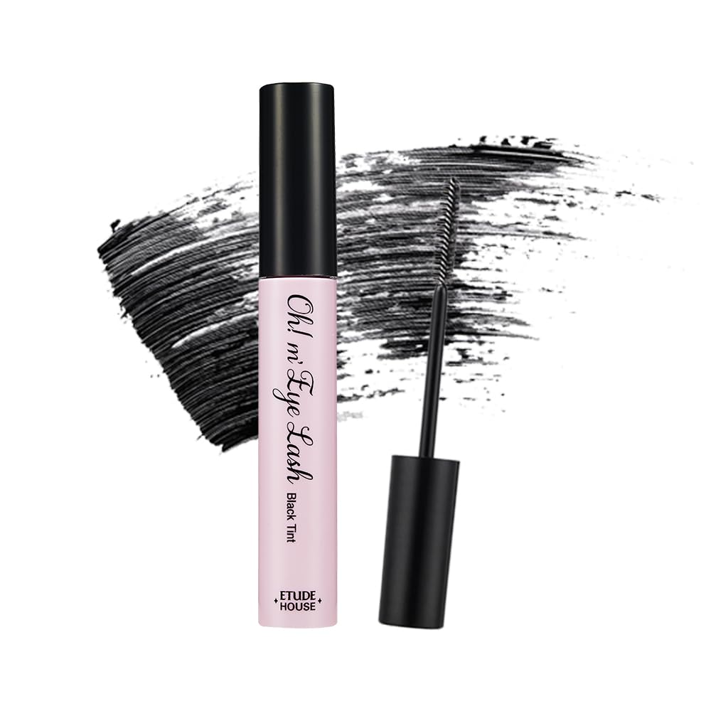 ETUDE Oh M'Eye Lash Black Tint Mascara – Natural Glossy Effect with Long Lasting Strong Curl System, Volume Enhancing, Smudge-Free, Improved fixation and water resistance, Korean Makeup, Kbeauty ETUDE uk supplements
