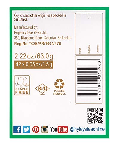 Hyleys Detox Tea 14 Days Kit - 42 Tea Bags - Herbal Supplement - Mother's Mother's Day HYLEYS uk supplements