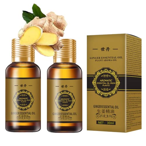 (2pc 60ml) Belly Drainage Ginger Oil, Slimming Tummy Ginger Oil, Ginger Oil Drainage Massage YG LianKai uk supplements