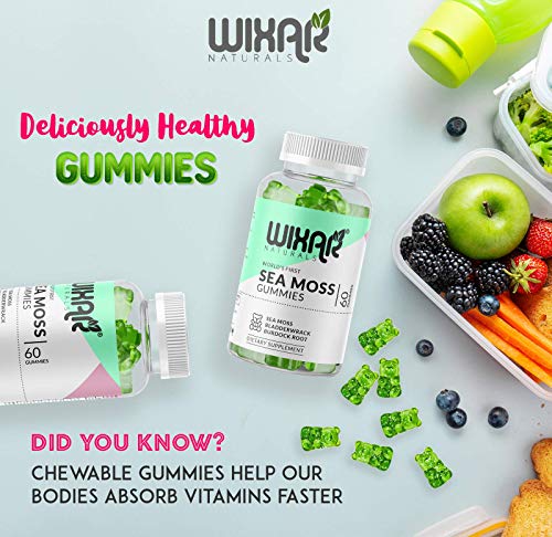 WIXAR NATURALS Sea Moss Gummies - Natural Irish Sea Moss and Bladderwrack WIXAR NATURALS uk supplements