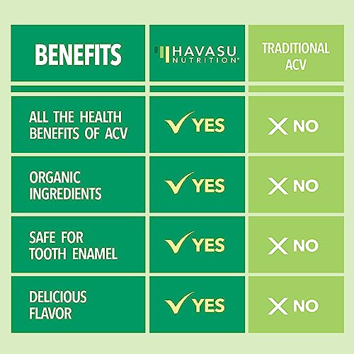 HAVASU NUTRITION Organic Apple Cider Vinegar Gummies with The Mother | Metabolism Stomach Control & Energy Support | Vegan & Non-GMO Natural Apple Flavor | 30 Count HAVASU NUTRITION uk supplements