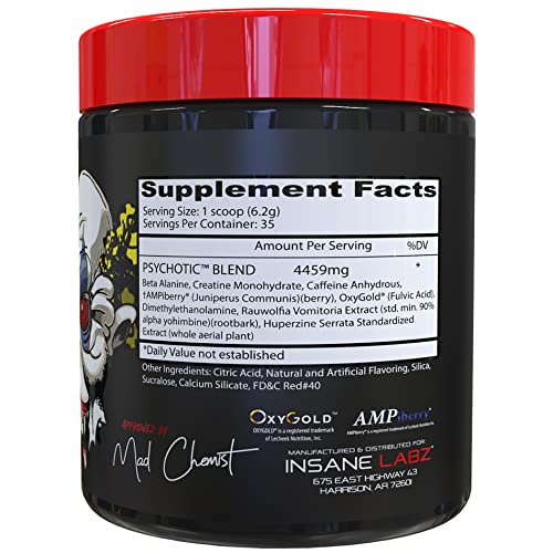Psychotic, and Insane Veinz, Pre Workout Stack (Fruit Punch) Insane Labz uk supplements