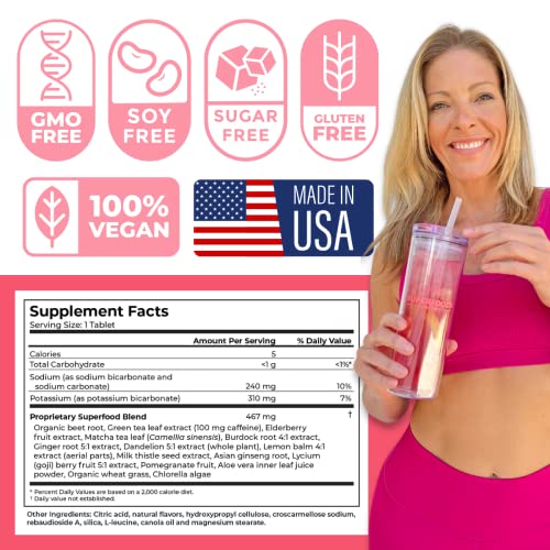 Superfood Tabs Detox Cleanse Drink - Fizzy Nutrition Supplement for Women and Men skinnytabs uk supplements