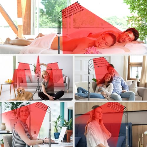 Red Light Therapy Lamp, 150 LEDs Infrared Light Therapy with Adjustable Stand - 660nm Redlight Rikimxin uk supplements