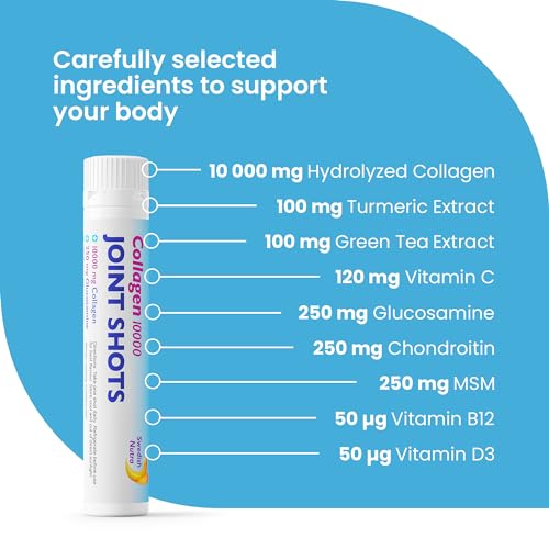 Swedish Nutra Collagen 10000 Joint Shots | High Strength Type 1, 2 & 3 Collagen for Body, Joints & Ligaments Swedish Nutra uk supplements