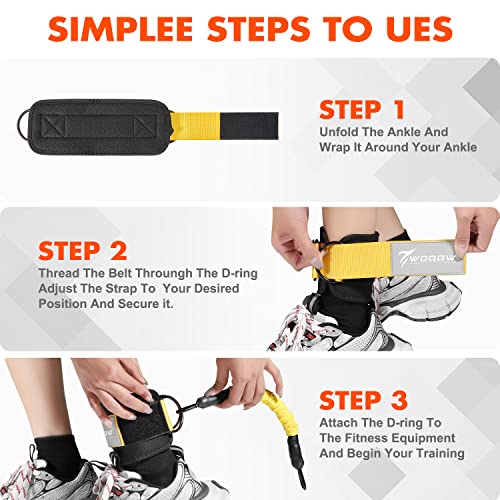 Ankle Resistance Bands with Cuffs, Ankle Bands for Working Out, Glutes Workout Equipment WOQQW uk supplements
