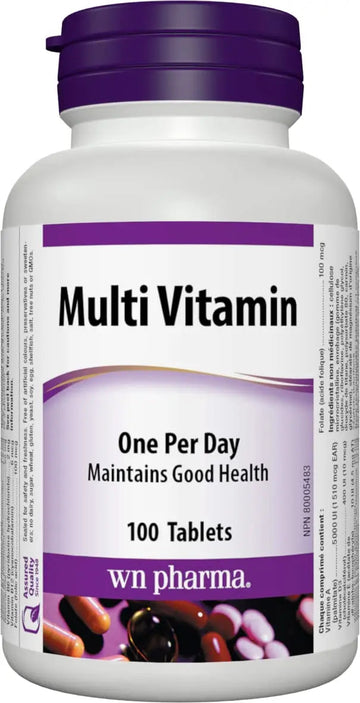 Multi-Vitamin with Vitamin E (dl-Alpha Tocopheryl Acetate) - 100 ta. Webber Naturals uk supplements