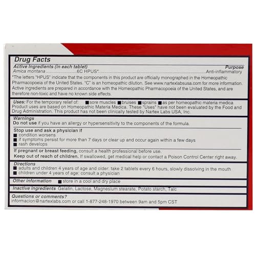 Arnica Recovery TABS NARTEX NARTEX LABS uk supplements