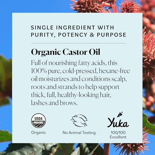 Sky Organics Organic Castor Oil (16 oz) USDA Certified Organic, 100% Pure, Cold Pressed Sky Organics uk supplements