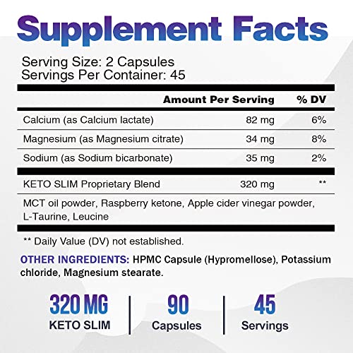 VEGEPOWER Keto Fast Diet Pills- Ketone Slim Pro 180 Capsules-Apple Cider Vinegar VEGEPOWER uk supplements