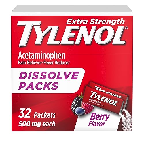 Tylenol Extra Strength Dissolve Packs, 500 mg Acetaminophen Pain Reliever & Fever Reducer Tylenol uk supplements