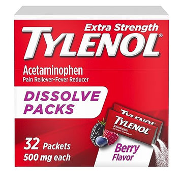 Tylenol Extra Strength Dissolve Packs, 500 mg Acetaminophen Pain Reliever & Fever Reducer Tylenol uk supplements
