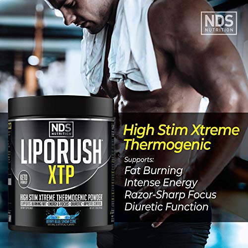 LIPORUSH NDS Nutrition XTP Thermogenic Fat Burner with L-Carnitine - Energy, Focus LIPORUSH uk supplements