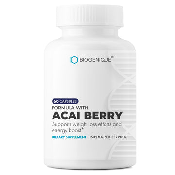 Biogenique Acai Berry Extract & Psyllium Powder, Energy Boost, Free Radical Scavenger Biogenique uk supplements
