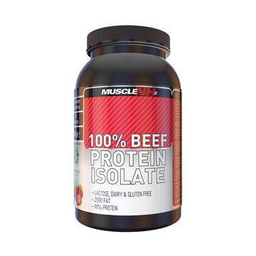 MuscleNH2 Beef Protein Isolate Powder 90%, High Protein, Low Fat, Dairy Free, Gluten Free, Soy Free MuscleNh2 uk supplements