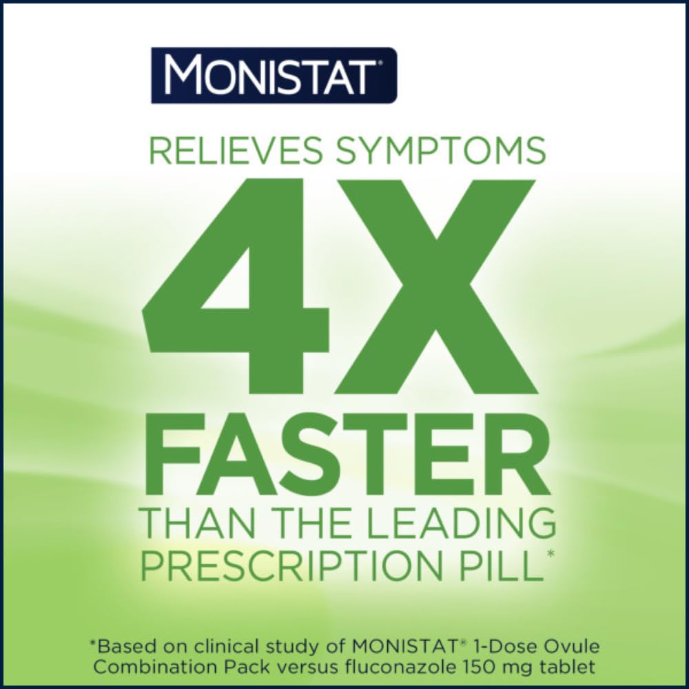 Monistat 3 Vaginal Cream, 3-Day Treatment Combination Pack, 3 Ovule Inserts and External Cream Monistat uk supplements