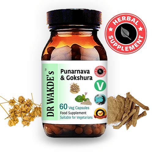 DR WAKDE's Punarnava & Gokshura Capsules (60 Veg Caps, Promotes Healthy Urinary Flush, Ayurvedic Supplement, Vegan, Herbal, All Natural, Made in UK) DR WAKDE's uk supplements