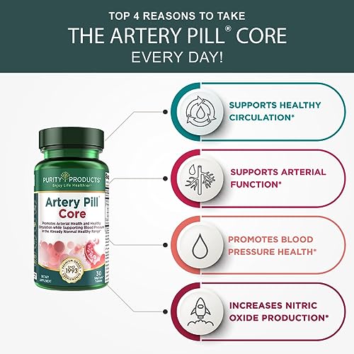 Purity Products Artery Pill Core from MK-7 Vitamin K2, Plant-Based S7 Nitric Oxide Booster Purity Products uk supplements