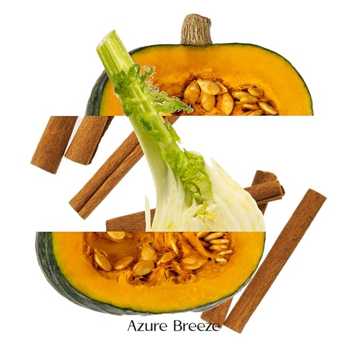 Pumpkin Scented Candles for Home - 12 oz, 70 Hours Burning - Natural Essential Oils & Soy Wax Azure Breeze uk supplements