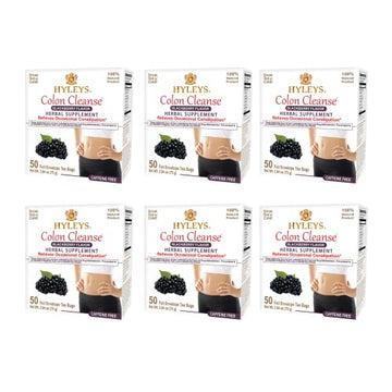 Hyleys Colon Cleanse Tea Blackberry Flavor - 50 Tea Bags (6 Pack - 300 Tea Bags Total) HYLEYS uk supplements