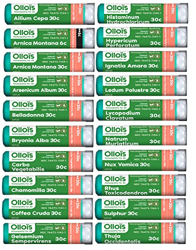 OLLOIS Homeopathy 20-Remedy Starter Kit (Organic & Lactose-Free OLLOÏS uk supplements