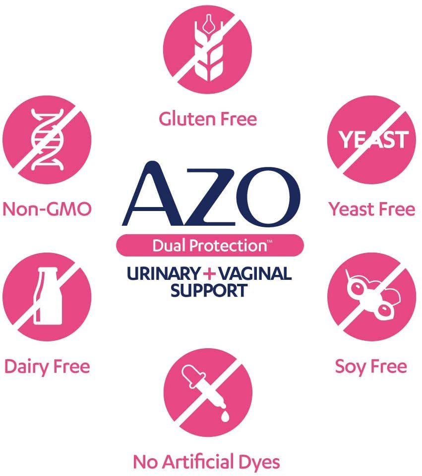 AZO Boric Acid Vaginal Suppositories, 30 Count + AZO Dual Protection, 30 Count, Urinary + Vaginal Support* AZO uk supplements