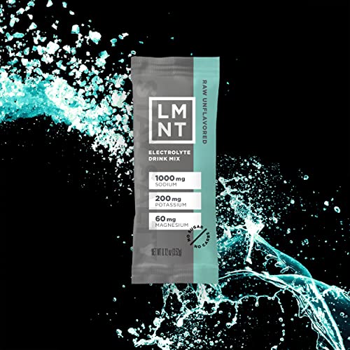 LMNT Zero-Sugar Electrolytes - Raw Unflavored Salt - Hydration Powder Packets Drink LMNT uk supplements