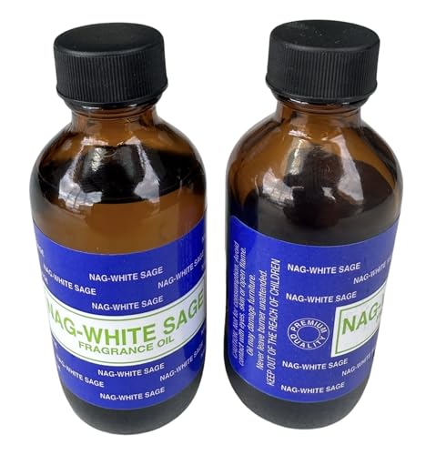 Premium Fragrance Oil 2 Bottles Nag-Musk or Nag-White Sage, 2 Ounces Each in a Glass Bottle Generic uk supplements